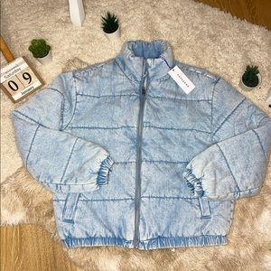 Denim Puffer Jacket